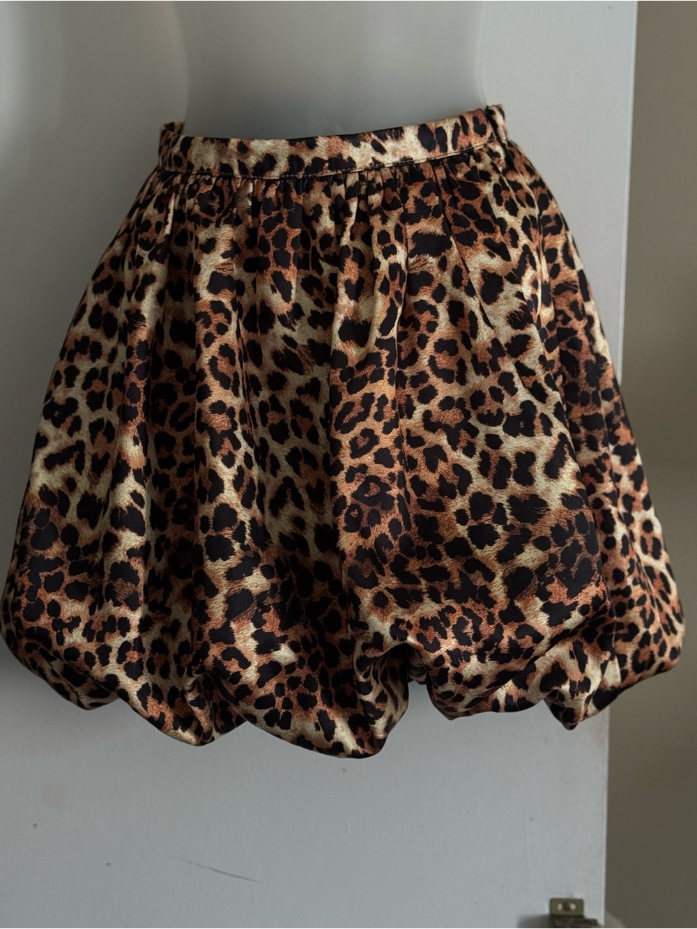Nasty Gal Leopard Print Bubble Skirt - Brown & Black